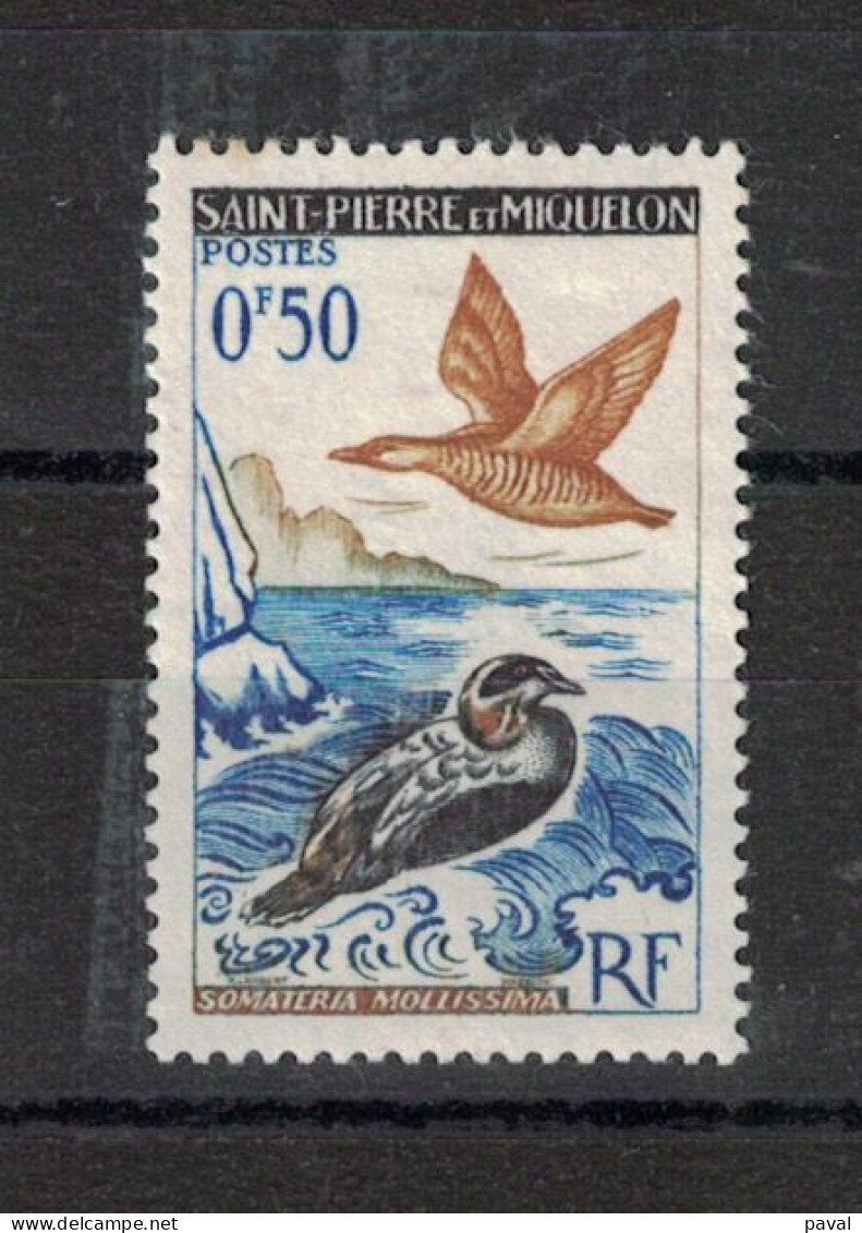N° 364, NEUF** MNH, ST PIERRE ET MIQUELON, PUBLICITE AU VERSO DU TIMBRE, RARE A LA VENTE. - Unused Stamps