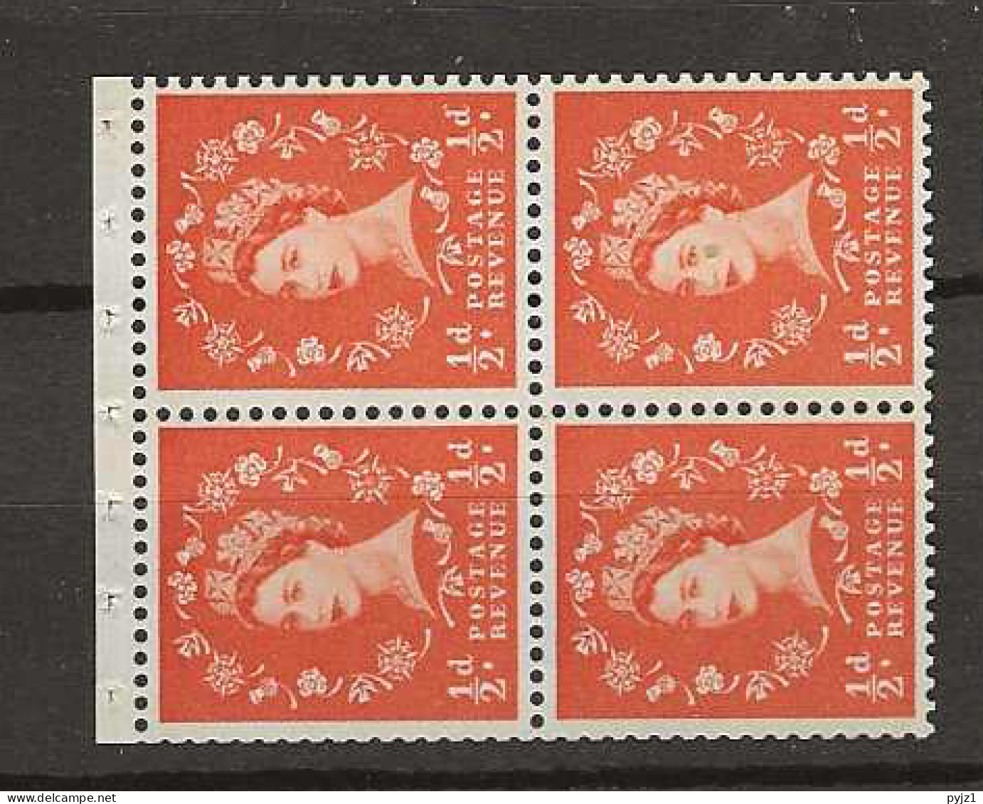 1960 MNH GB Phosphor Booklet Pane SG 610-ma Postfris** - Unused Stamps