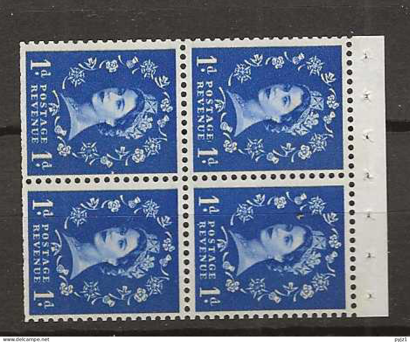 1960 MNH GB Phosphor Booklet Pane SG 611-mb Postfris** - Unused Stamps