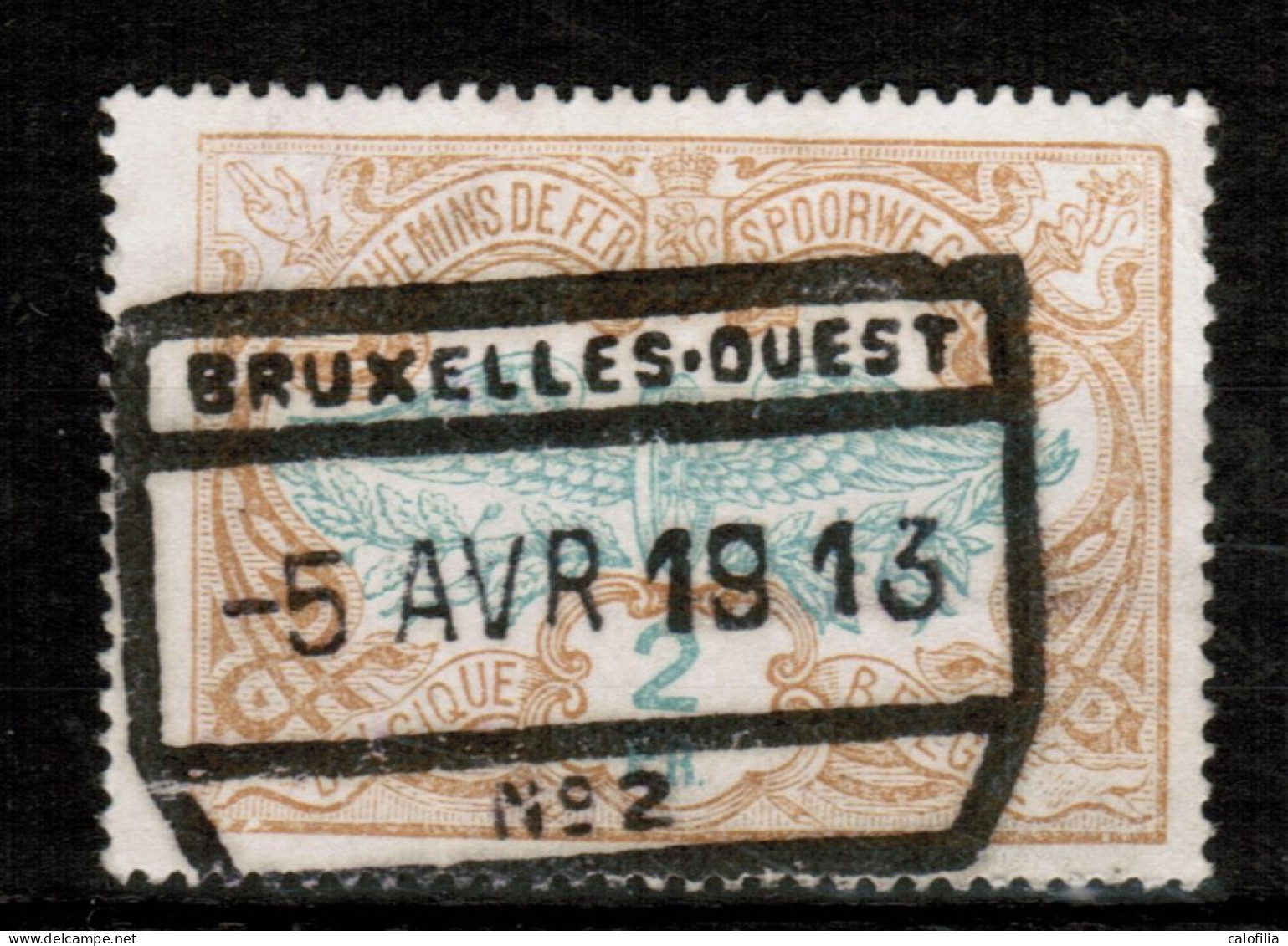 Chemins De Fer TR 43, Obliteration Centrale BRUXELLES OUEST 2 - Used