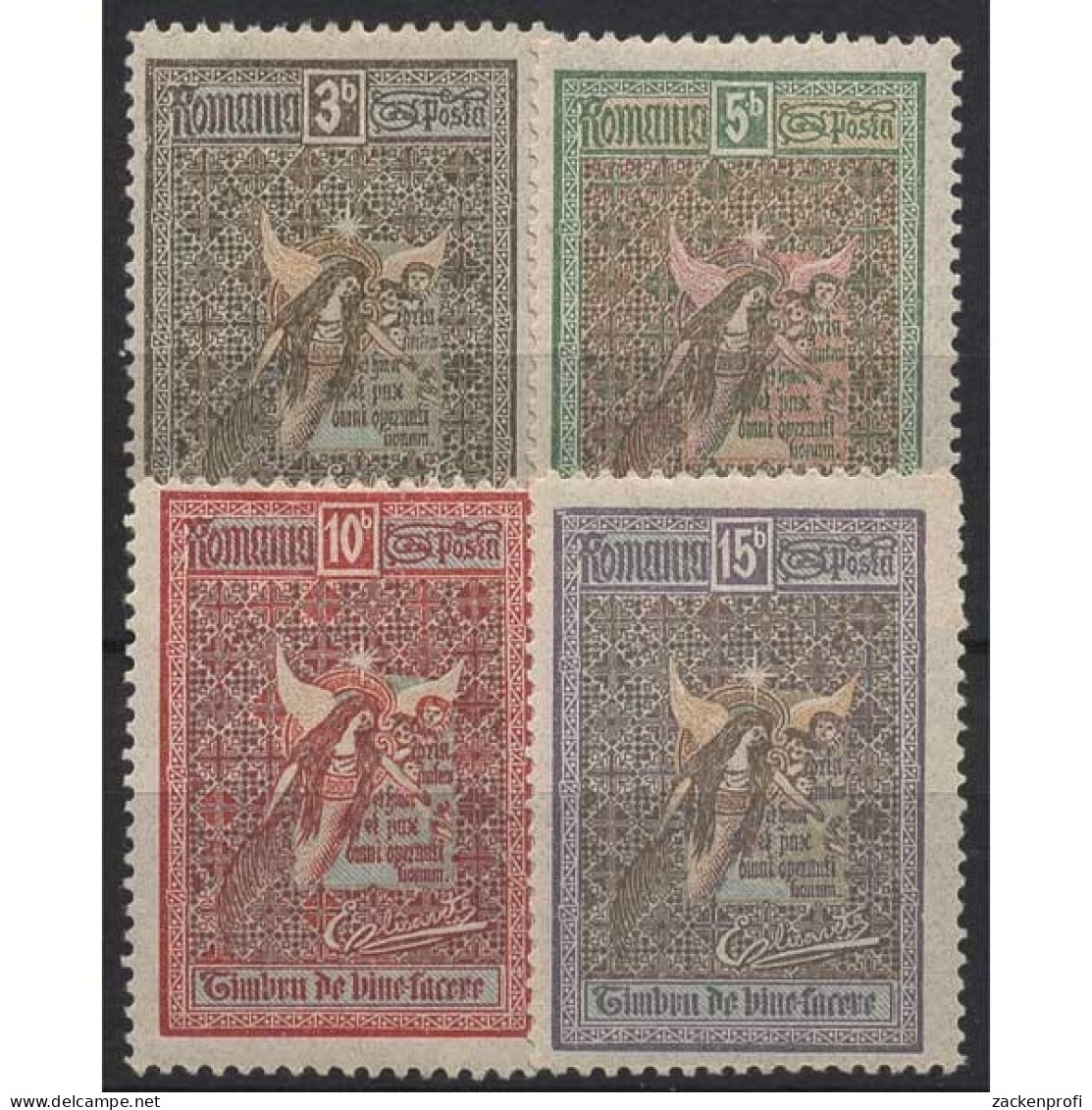 Rumänien 1906 Wohlfahrt Engel 173/76 Mit Falz - Used Stamps