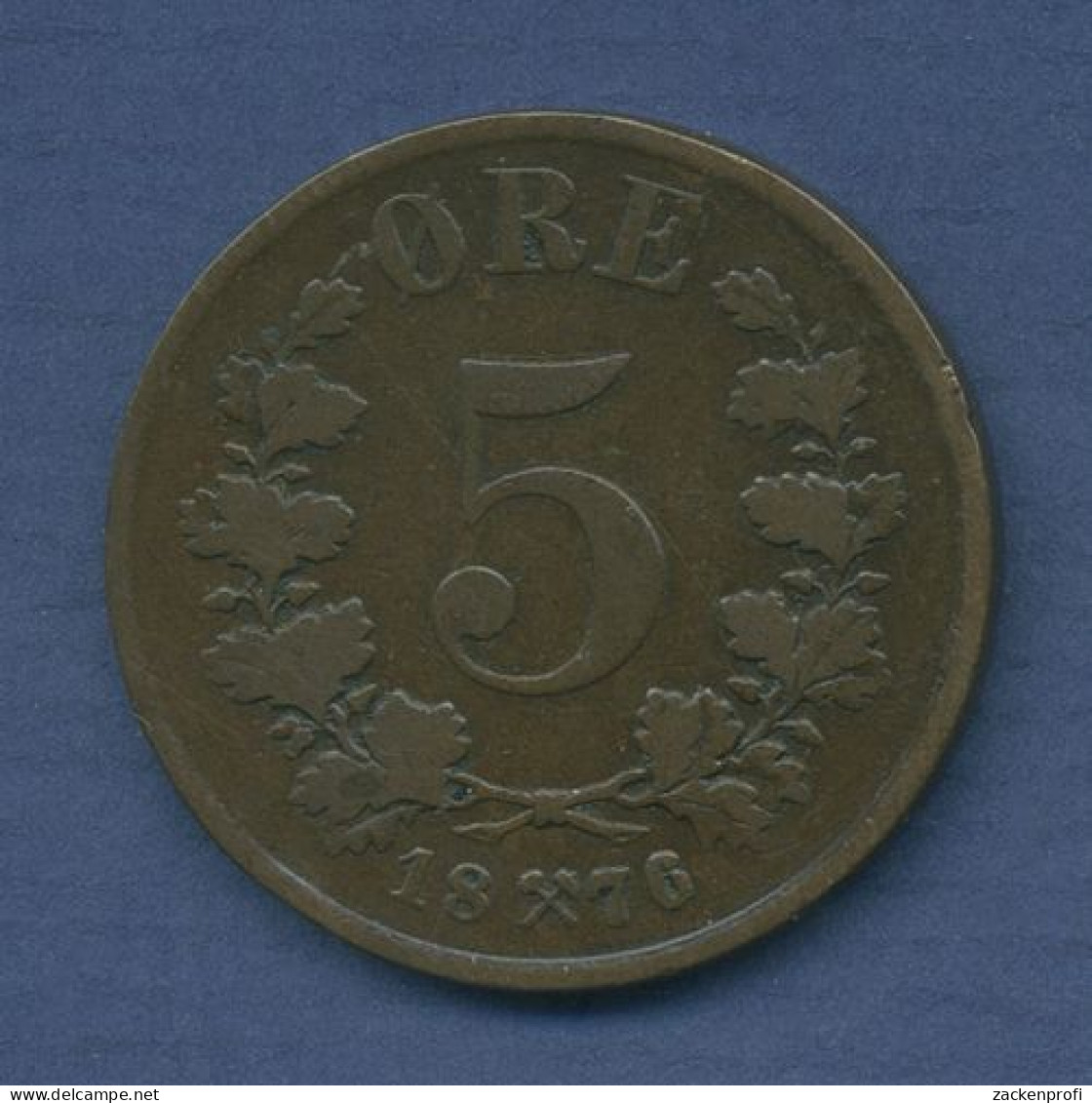 Norwegen 5 Öre 1876, Oskar II., KM 349 Ss (m3678) - Norvegia