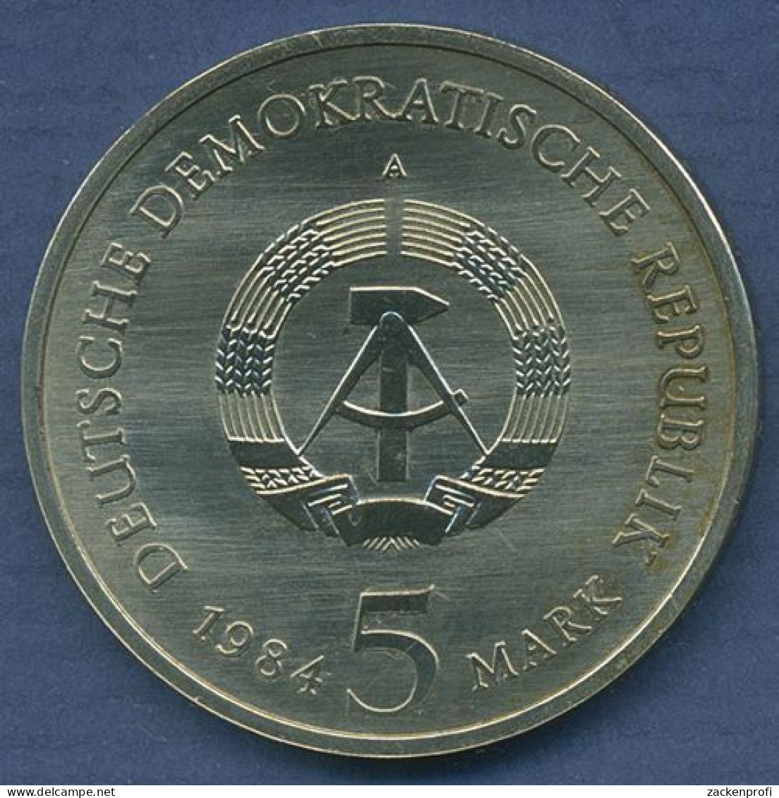 DDR 5 Mark 1984 Altes Rathaus Leipzig, J 1596 Vz/st (m2914) - 5 Marchi