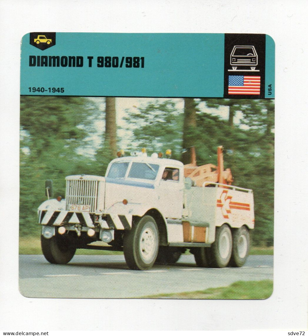 FICHE CAMION - DIAMOND T 980/981 - Camion