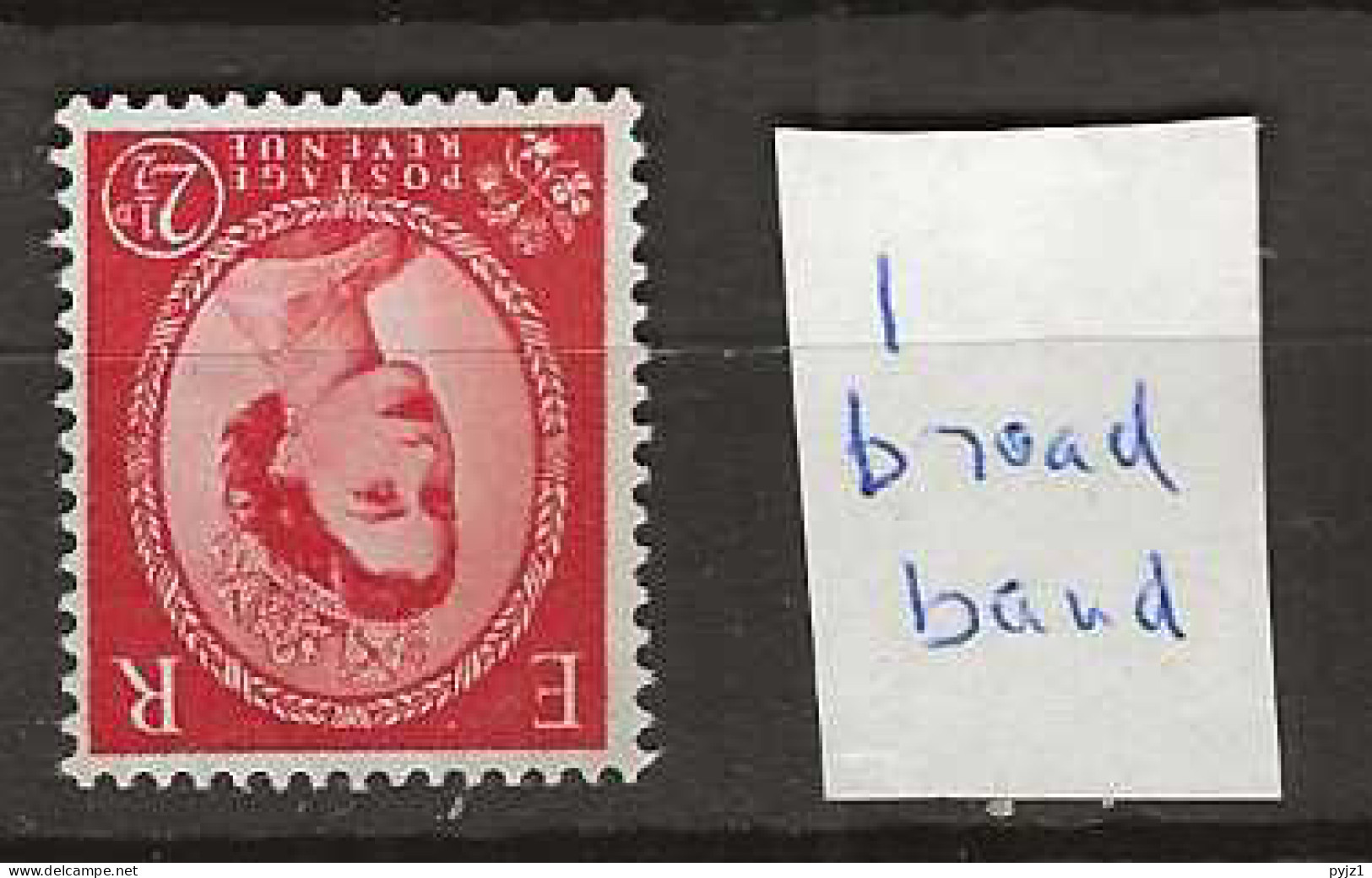 1960 MNH GB Phosphor Wmk Inverted SG 614-Wi ERROR 1 Broad Band Postfris** - Unused Stamps