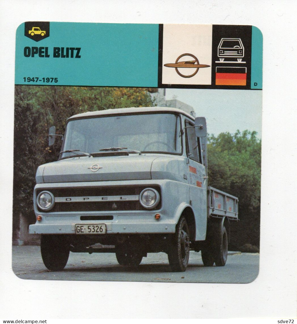 FICHE CAMION - OPEL BLITZ - Camions
