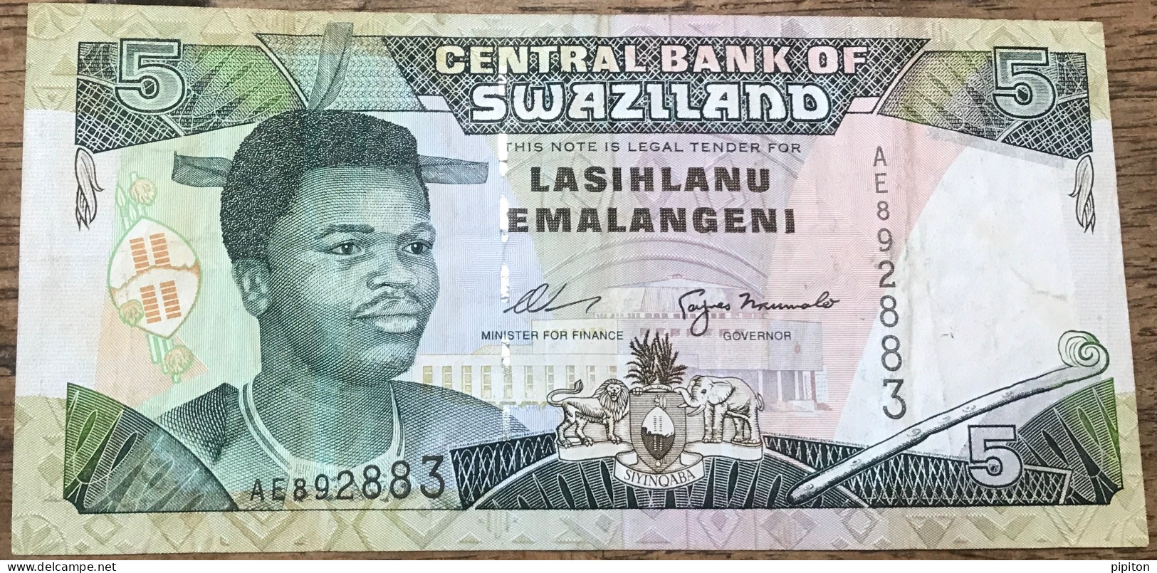 Billets De 5 Emalangeni - Swasiland