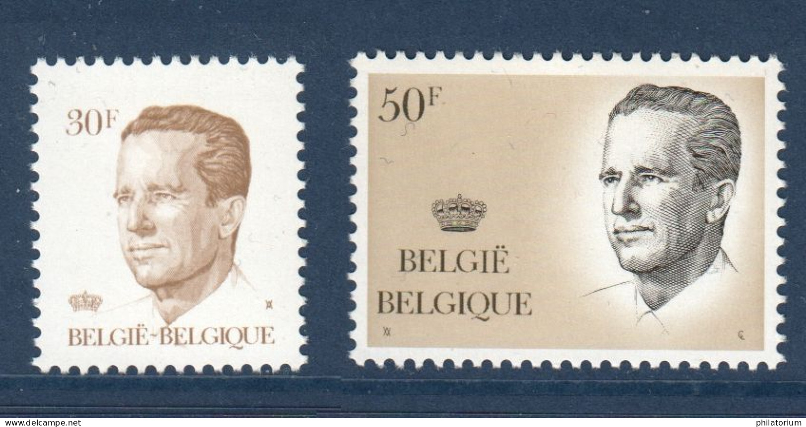 Belgique België, **, Yv 2125, 2126, Mi 2178, 2179, SG 2727, 2729,  Usage Courant Type Velghe, - 1981-1990 Velghe
