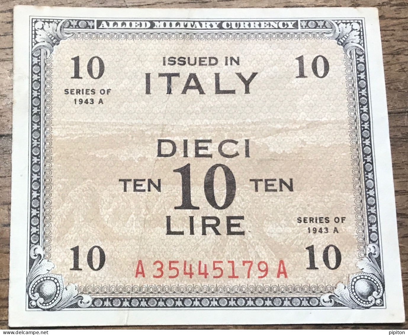 Billet De 10 Lire - Occupazione Alleata Seconda Guerra Mondiale
