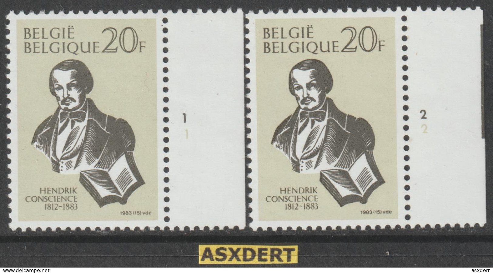 N° 2106  ** Postfris Pl. Nr.1 En 2 / Sans Charnière - 1981-1990
