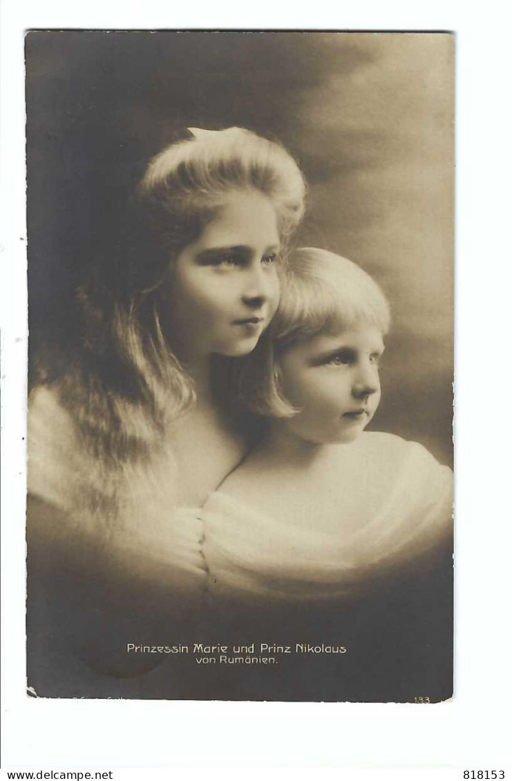 Prinzessin Marie Und Prinz Nikolaus Von  Rumänien  1912 - Familles Royales