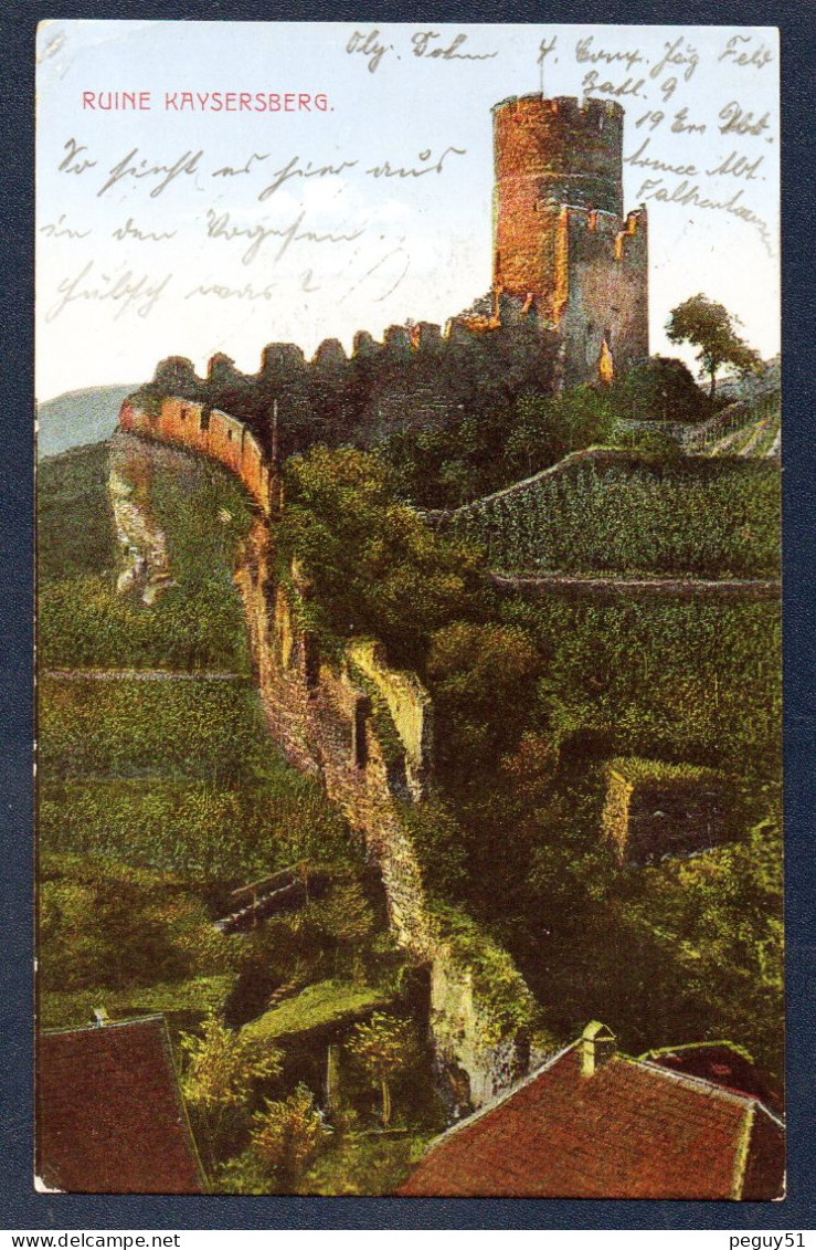 68. Kaysersberg. Vestiges Du Château Et Des Remparts.  Feldpost XIX. Ersatz-Division. 2 Fvévrier 1915 - Kaysersberg