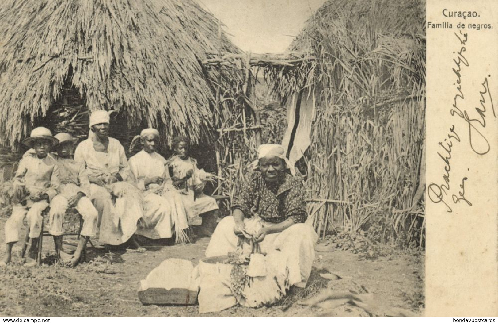 Curacao, D.W.I., Familia De Negros (1910s) Postcard - Curaçao