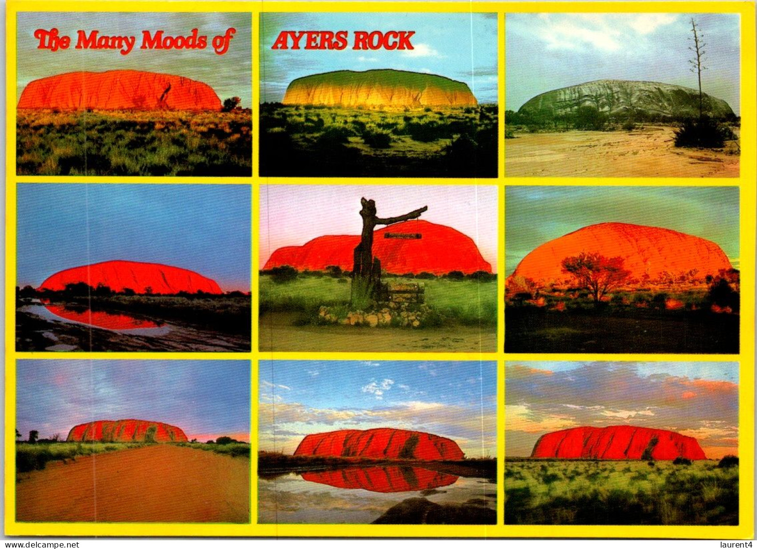 19-2-2024 (4 X 36) Australia - NT - Ayers Rock (ULURU) Rock Paintings + 9 Views (2 Postcards) - Uluru & The Olgas