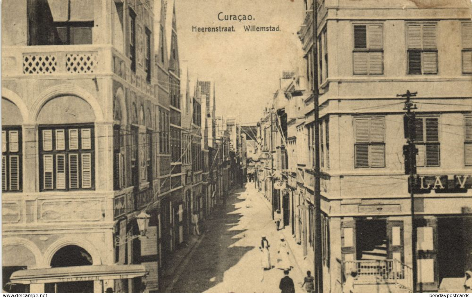 Curacao, D.W.I., WILLEMSTAD, Heerenstraat (1910s) Postcard - Curaçao