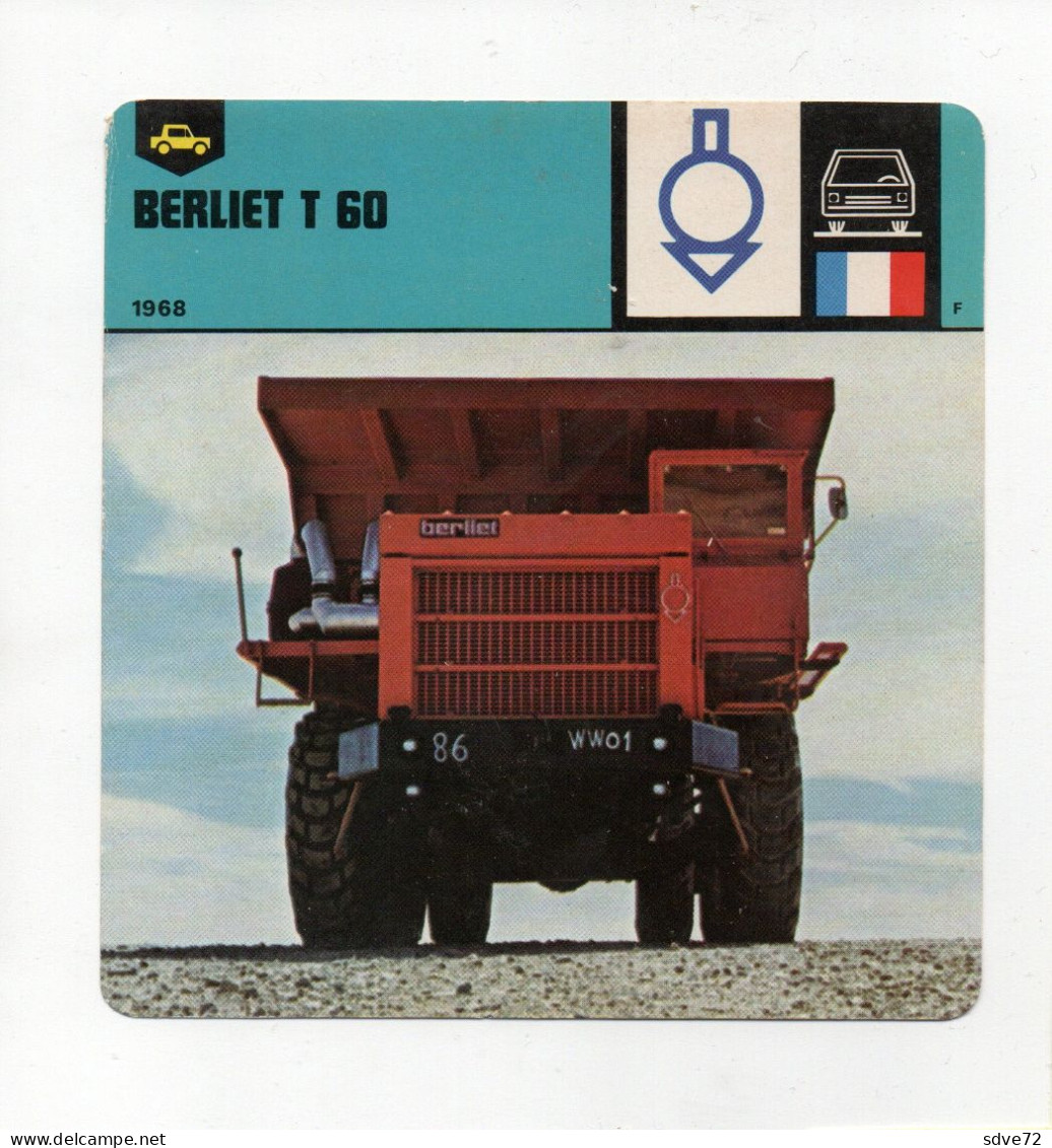 FICHE CAMION - BERLIET T 60 - Trucks