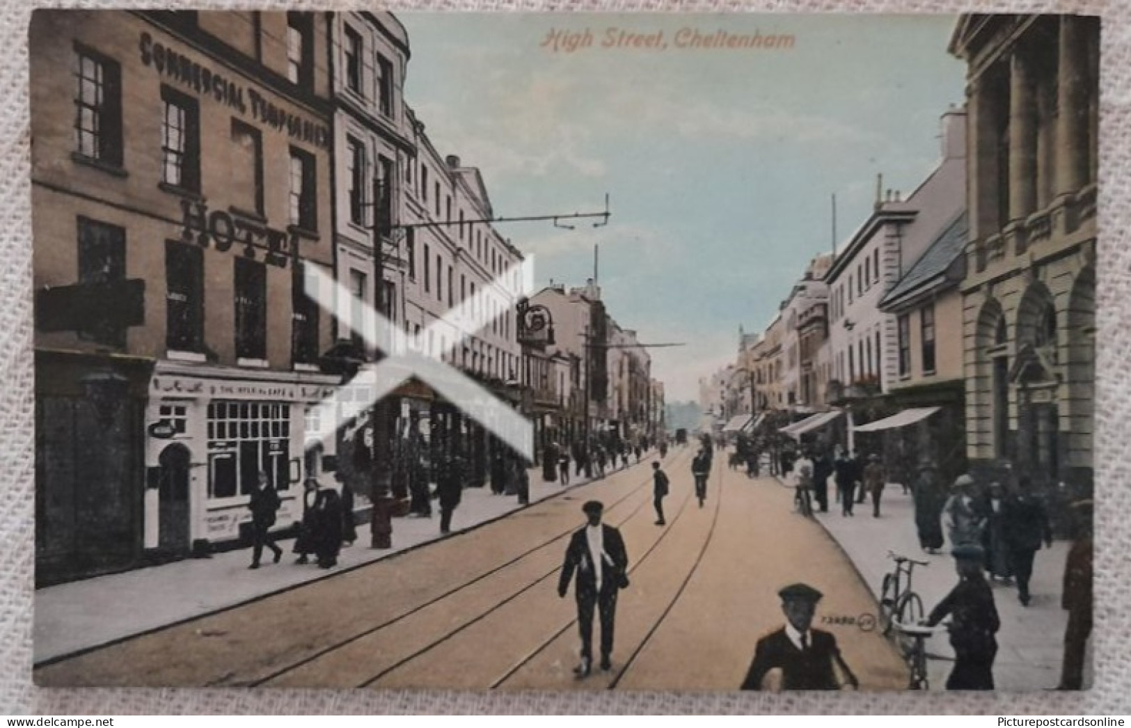 CHELTENHAM HIGH STREET OLD COLOUR POSTCARD GLOUCESTERSHIRE - Cheltenham