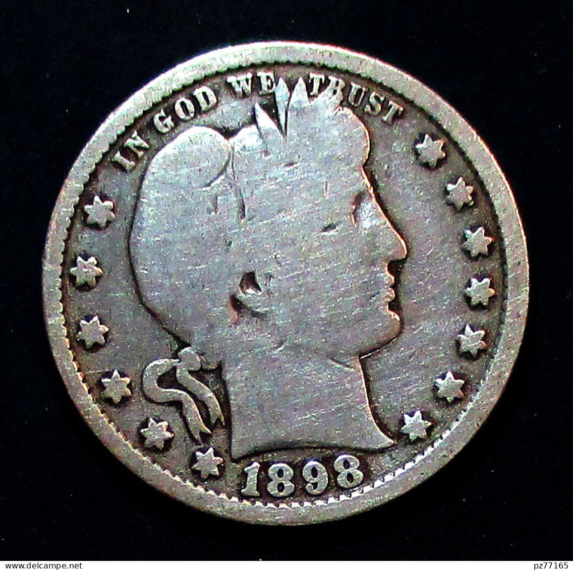 USA. ETATS UNIS. QUARTER DOLLAR 1898. 1/4 $.  2 Photos. Argent  Silver - 1892-1916: Barber