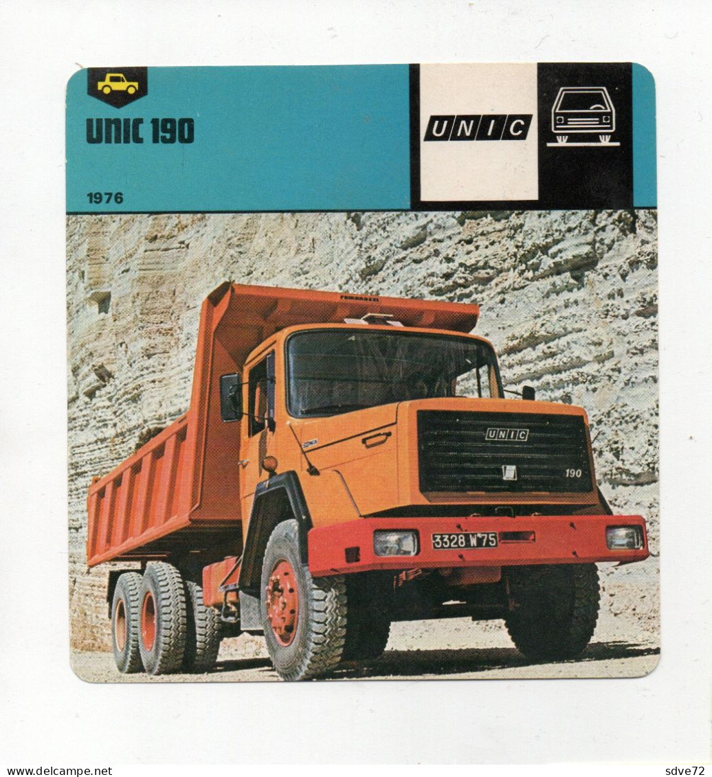 FICHE CAMION - UNIC 190 - Camiones