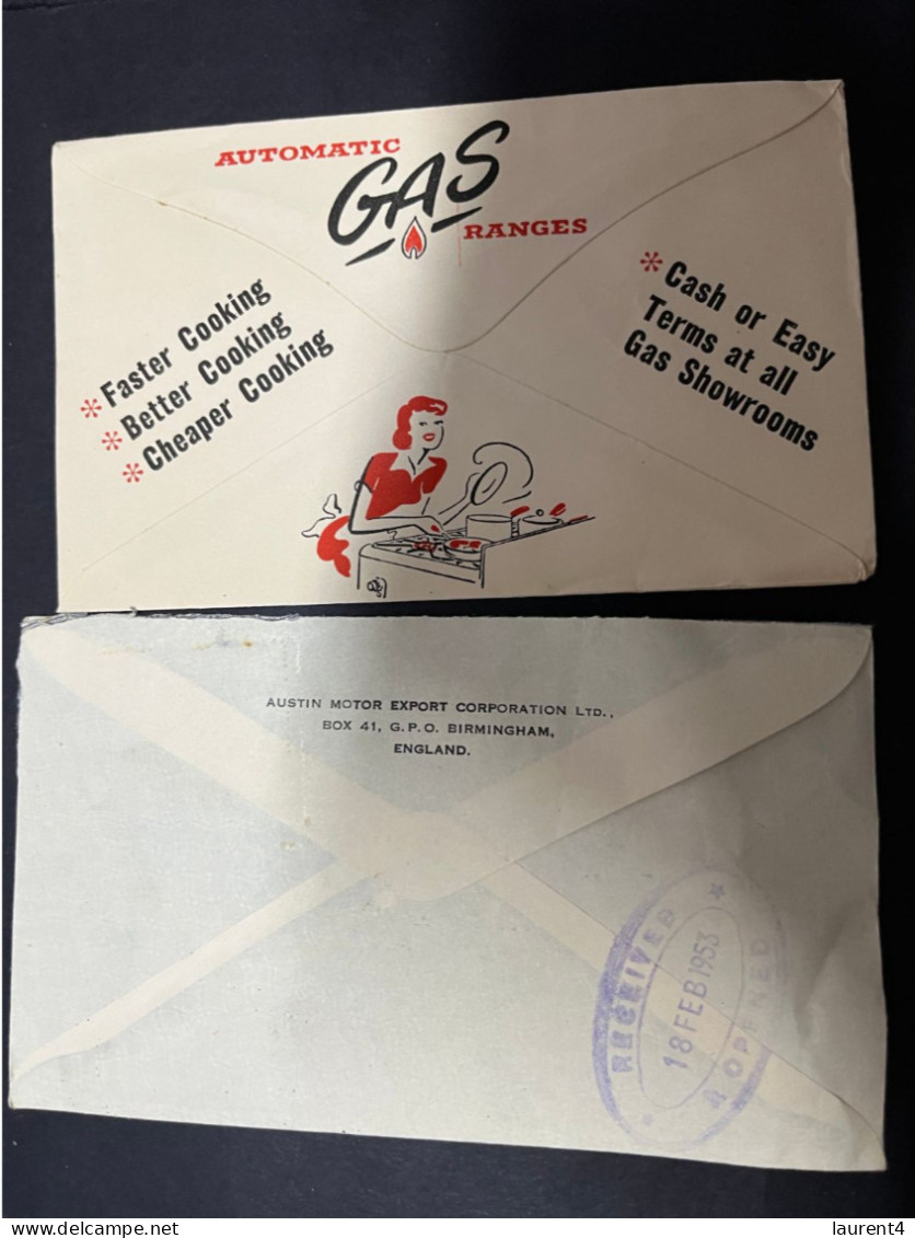 19-2-2024 (4 X 39) Australia Cover X 2 - 1950's (with Slogan Advertising) - Cartas & Documentos