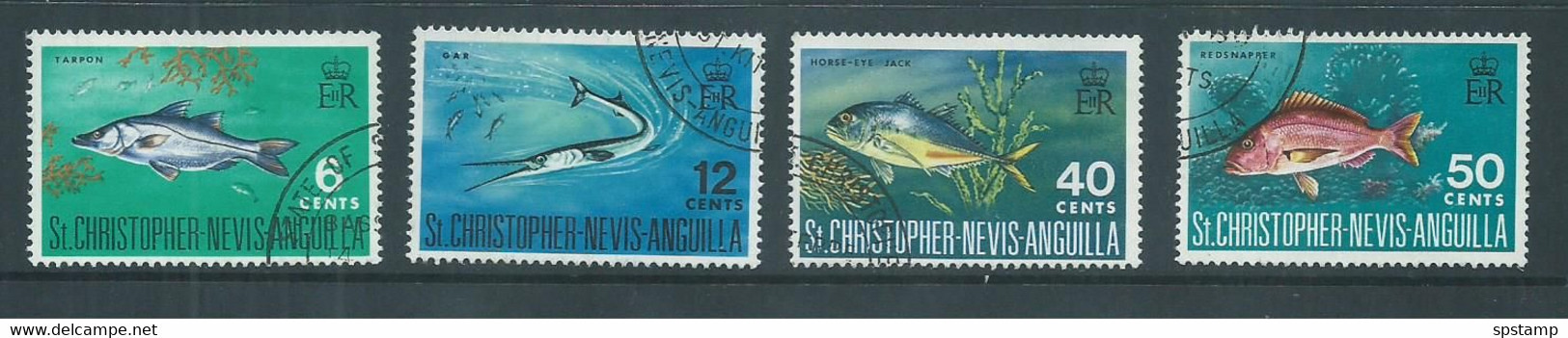 Saint Christopher Nevis Anguilla 1969 Fish Set Of 4 FU - St.Christopher-Nevis-Anguilla (...-1980)