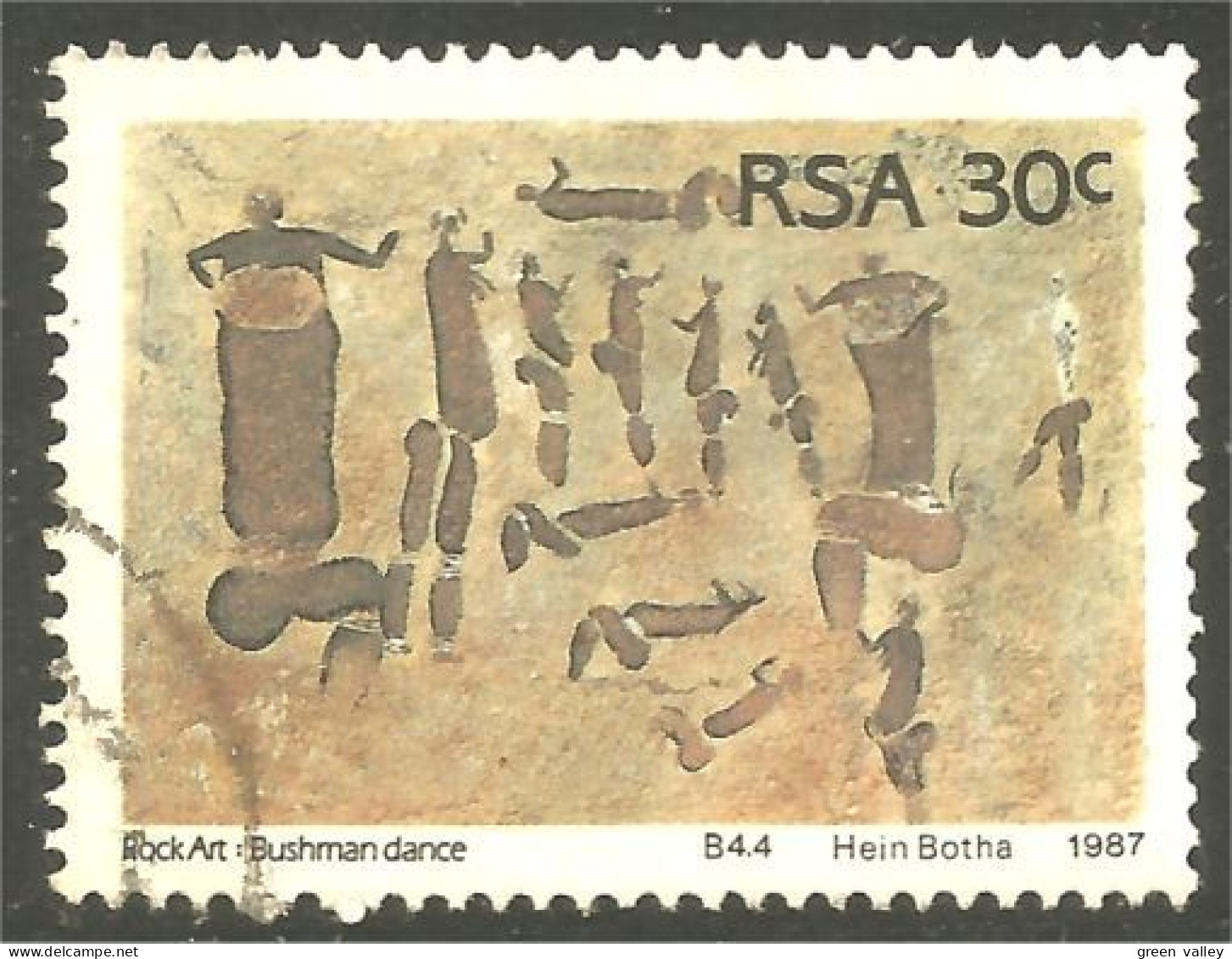 XW01-2165 RSA South Africa Wallpainting Rock Art Rupestre Sun Dance Danse Soleil Tanz - Grabados