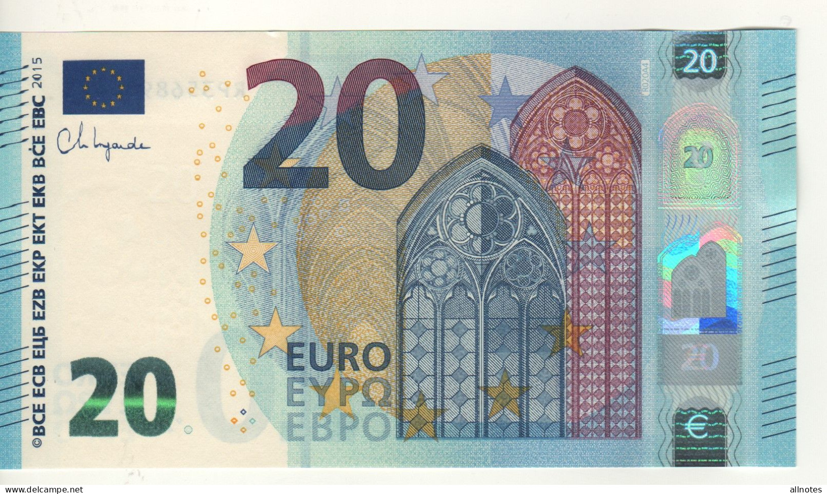 20 EURO  Firma  Ch .LAGARDE    R 020 A4   RP3568985478   /  FDS - UNC - 20 Euro