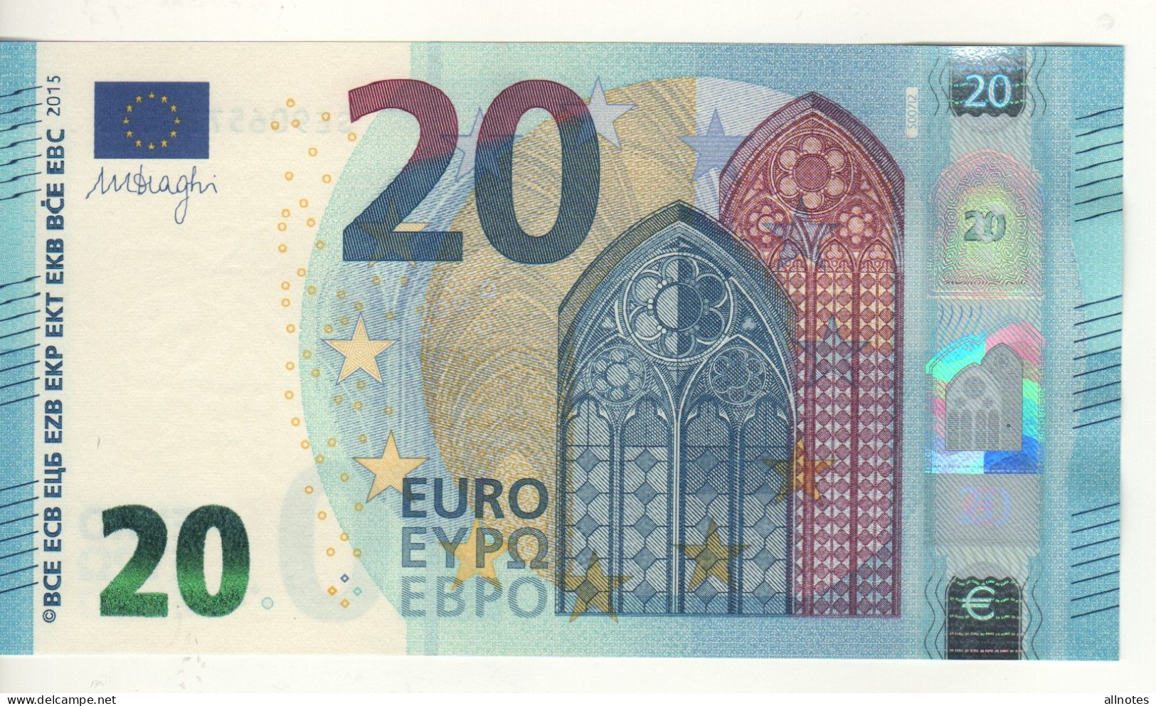 20 EURO  'Italy'   DRAGHI    S 007 I2     SE9065720026  /  FDS - UNC - 20 Euro