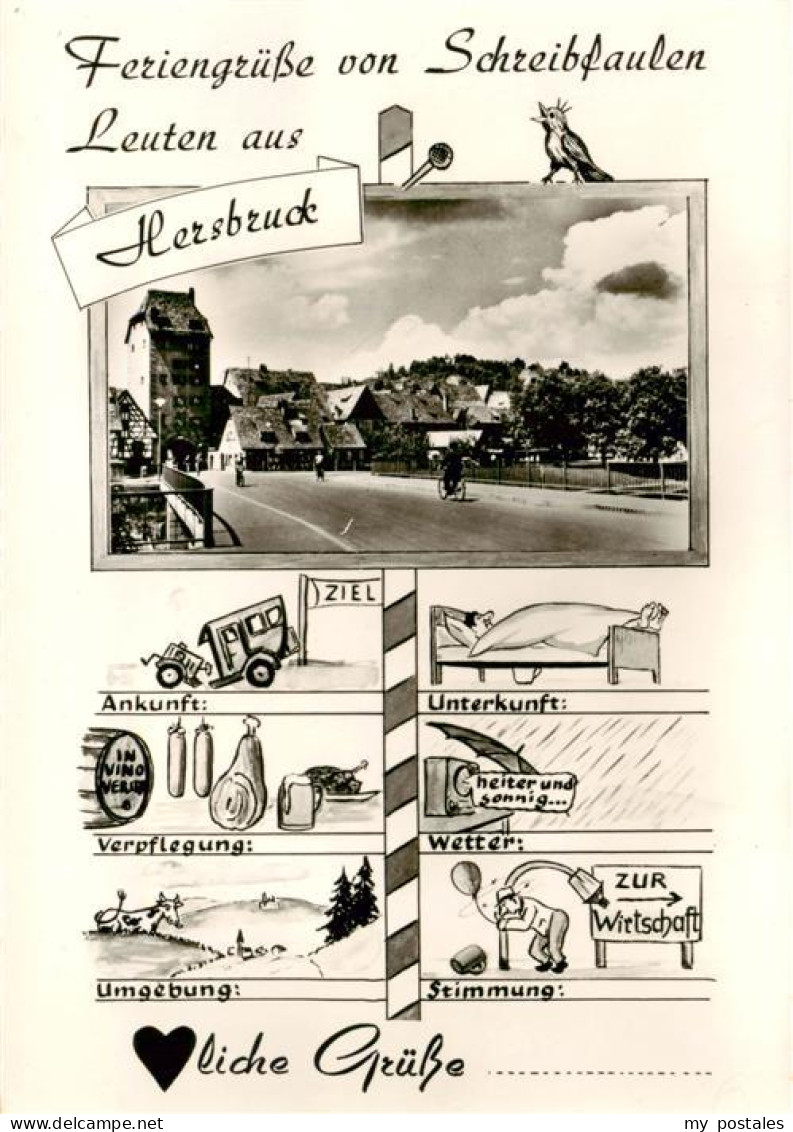 73878394 Hersbruck Teilansicht Karikaturen Hersbruck - Hersbruck