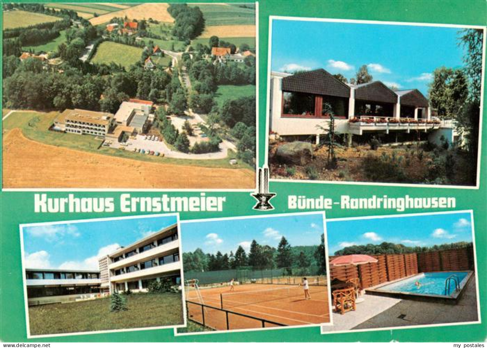 73878391 Randringhausen Bad Buende Kurhaus Ernstmeier Fliegeraufnahme Tennisplat - Buende