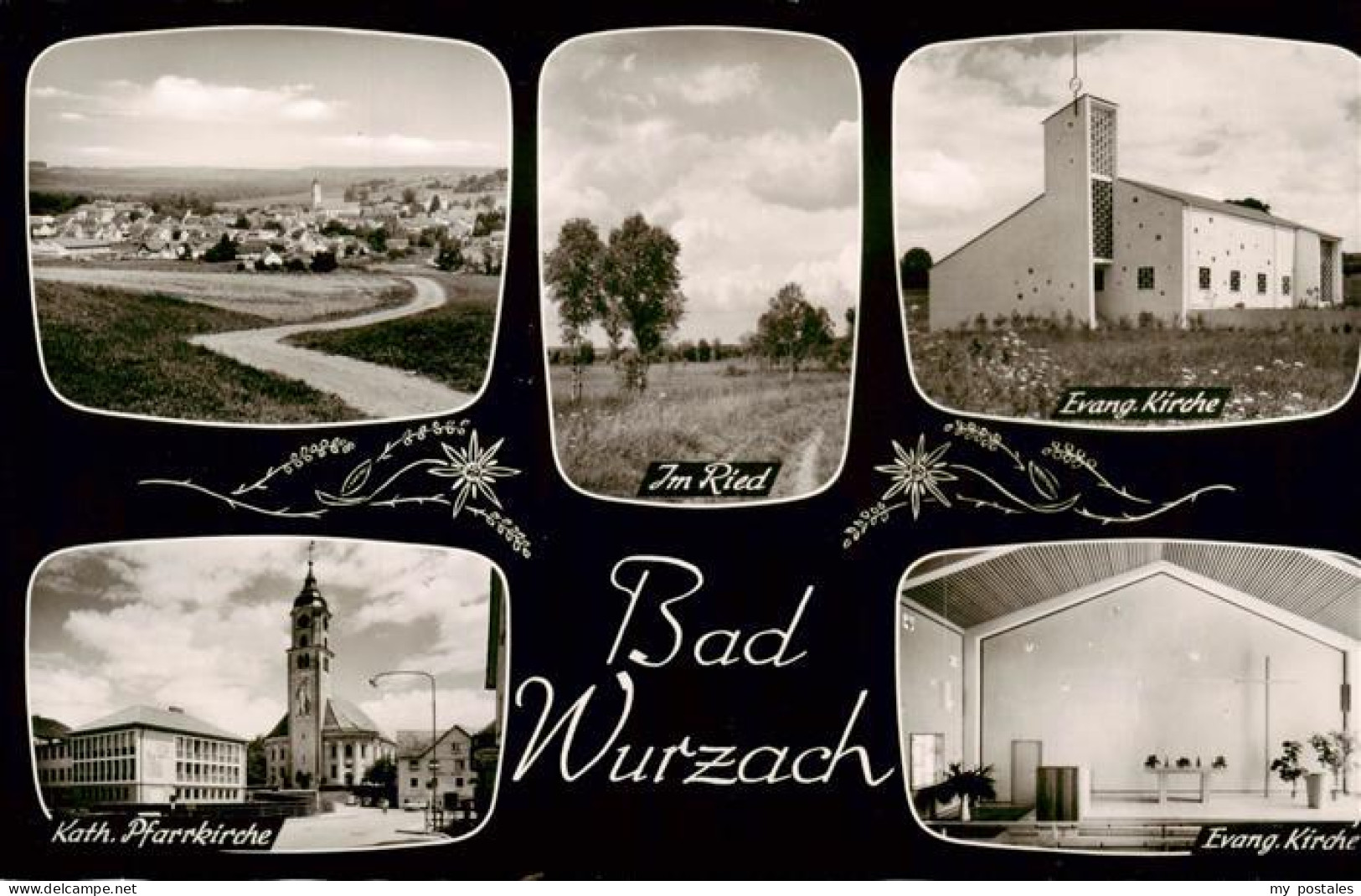 73878042 Bad Wurzach Panorama Im Ried Ev Kirche Kath Pfarrkirche Ev Kirche Inner - Bad Wurzach