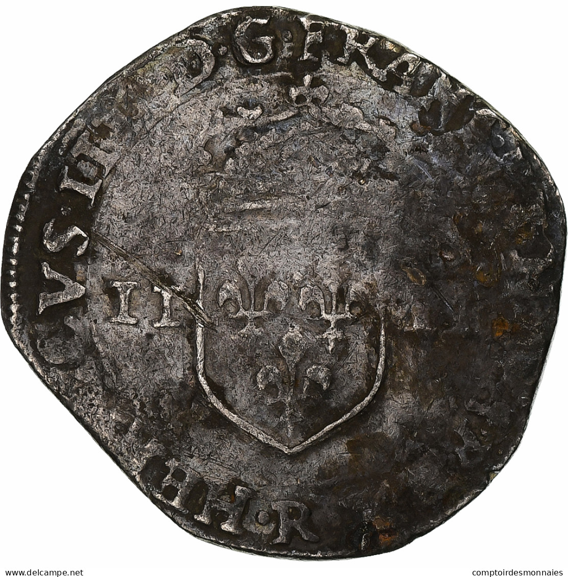 France, Henri IV, 1/4 Ecu, 1603, Villeneuve-lès-Avignon, 4th Type, Argent, TB - 1589-1610 Enrico IV