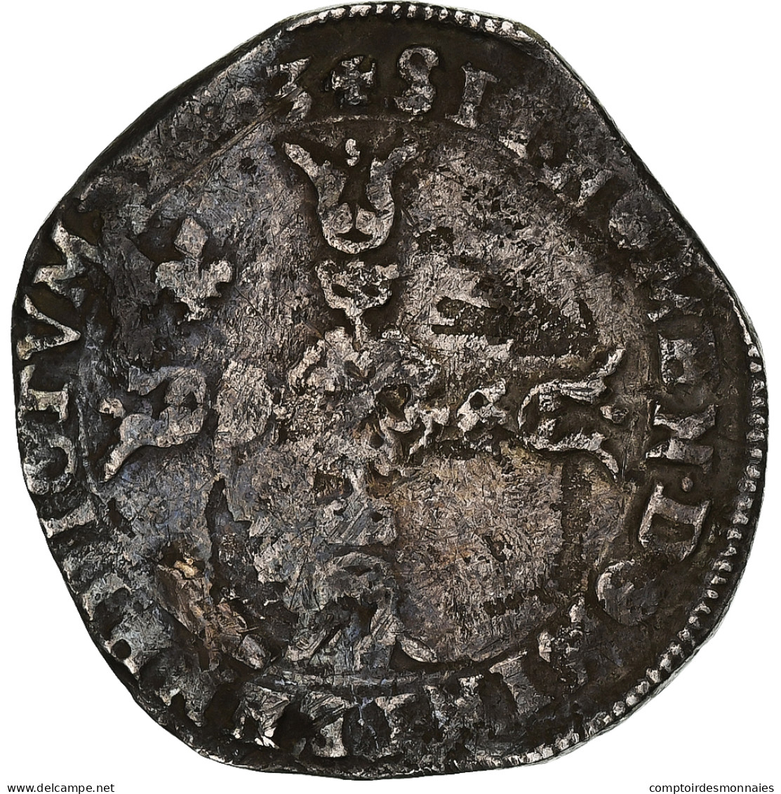 France, Henri IV, 1/4 Ecu, 1603, Villeneuve-lès-Avignon, 4th Type, Argent, TB - 1589-1610 Henri IV Le Vert-Galant