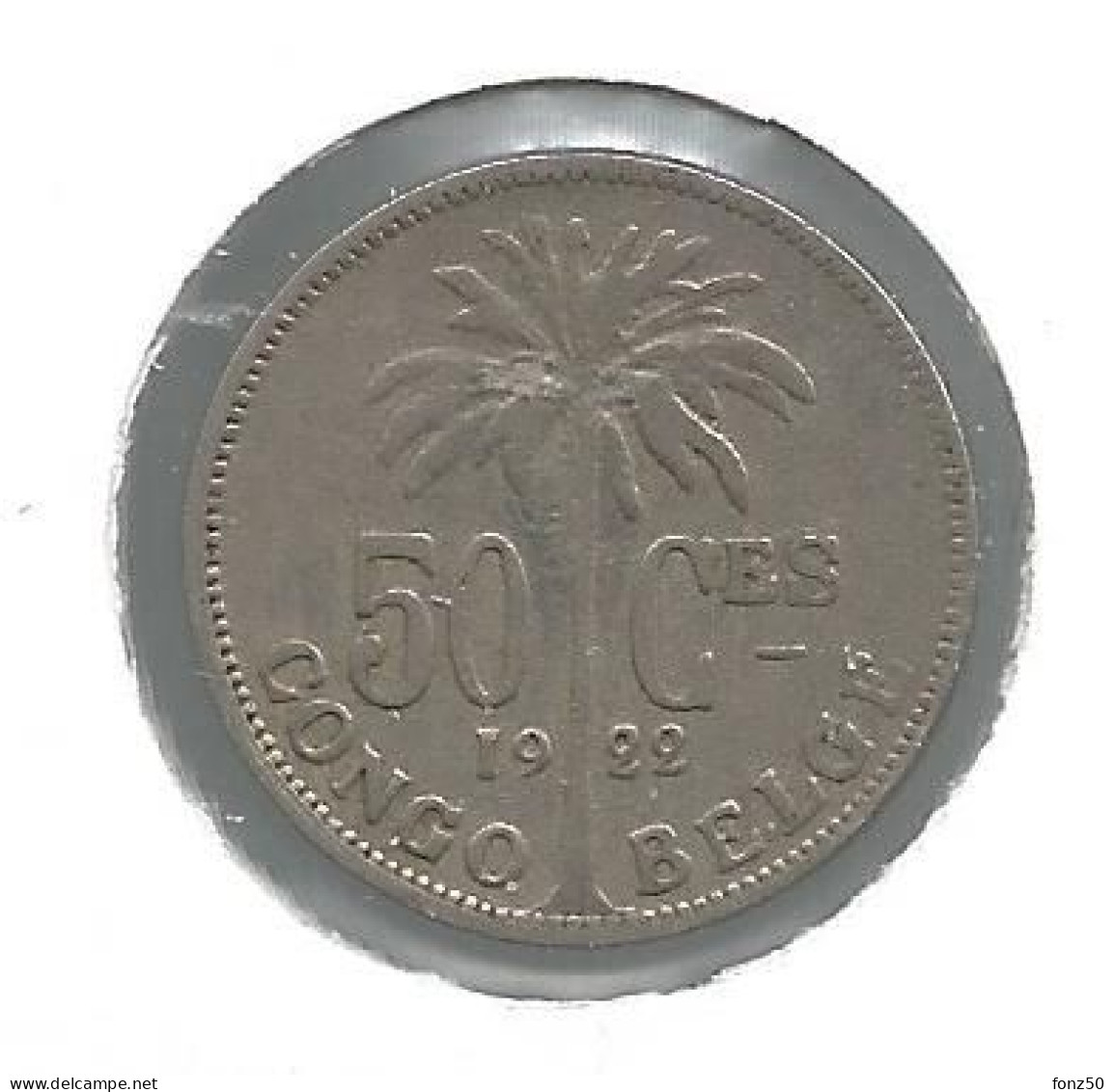 CONGO - ALBERT II * 50 Centiem 1922 Frans * Nr 12640 - 1910-1934: Albert I