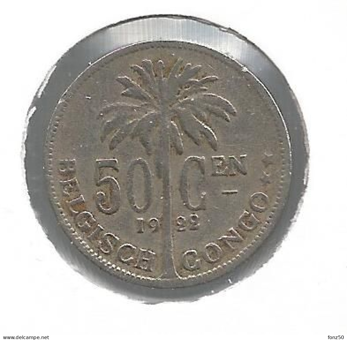 CONGO * ALBERT I * 50 Centiem 1922 Vlaams * Nr 12642 - 1910-1934: Albert I