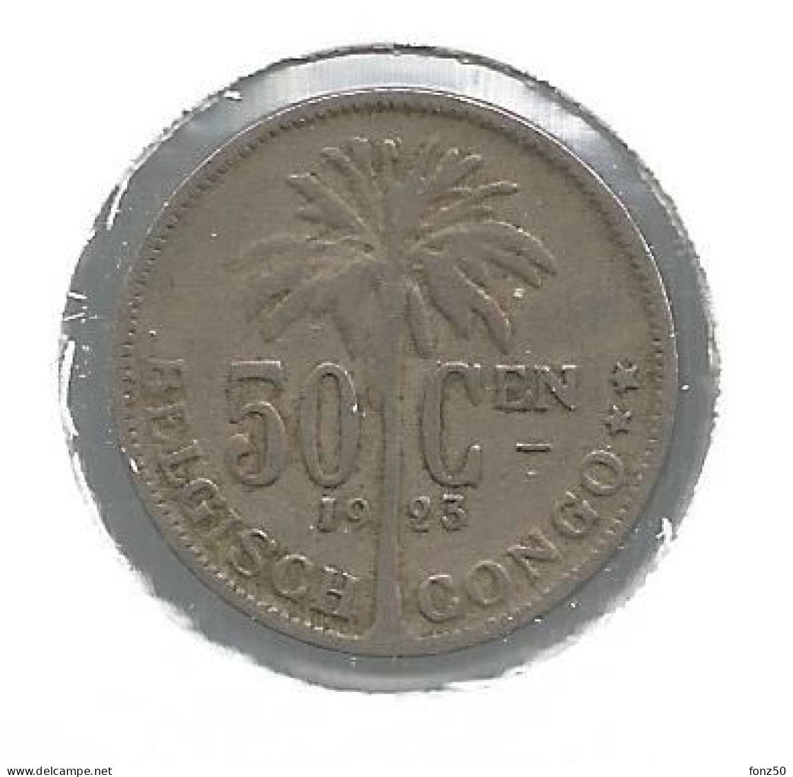 CONGO * ALBERT I * 50 Centiem 1923 Vlaams * Nr 12645 - 1910-1934: Albert I