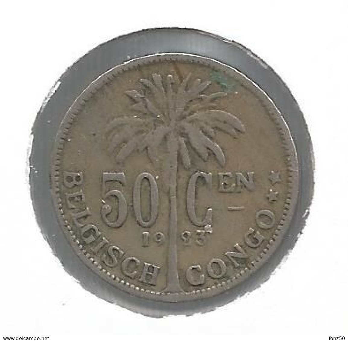 CONGO * ALBERT I * 50 Centiem 1923 Vlaams * Nr 12646 - 1910-1934: Albert I