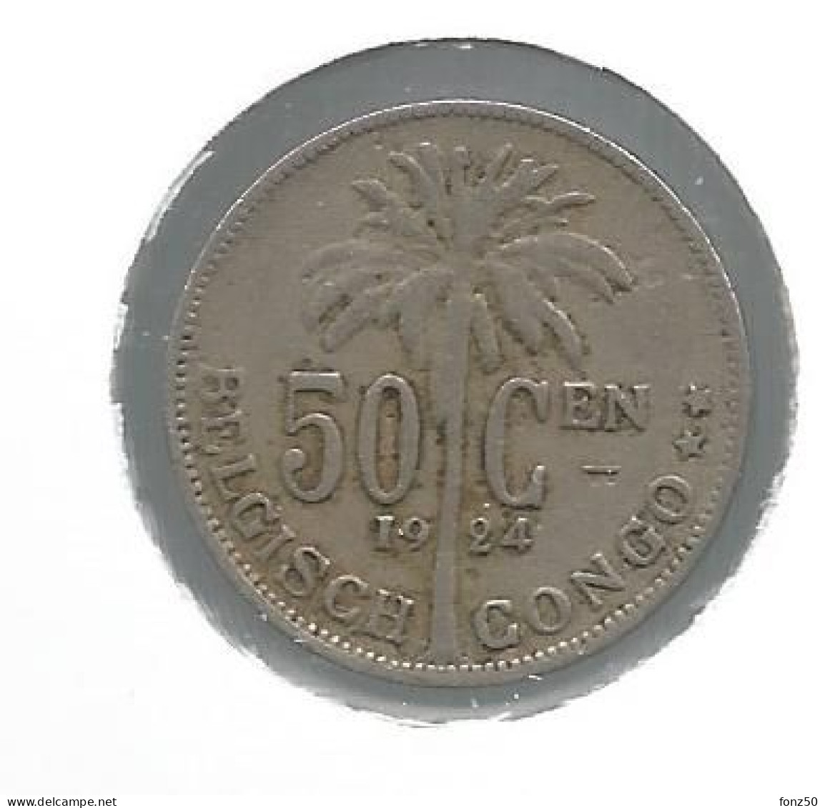 CONGO * ALBERT I * 50 Centiem 1924 Vlaams * Nr 12647 - 1910-1934: Albert I.