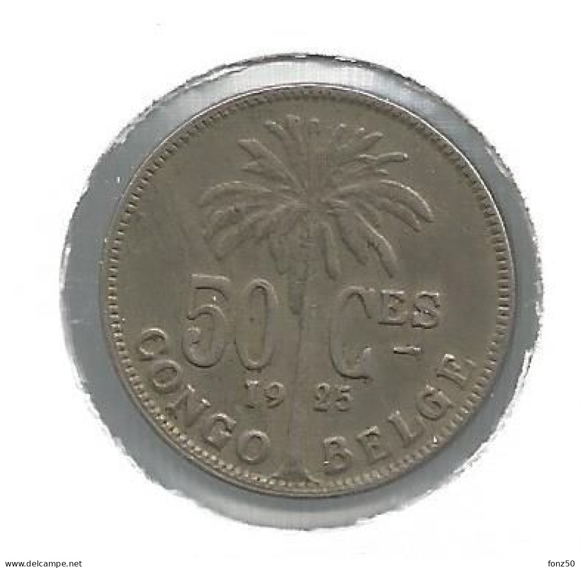 CONGO - ALBERT II * 50 Centiem 1925 Frans * Nr 12649 - 1910-1934: Albert I