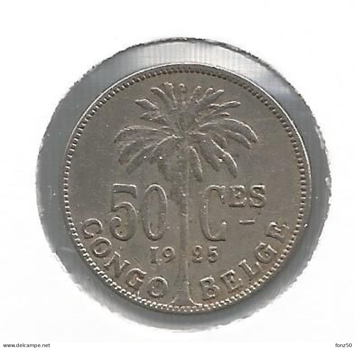 CONGO - ALBERT II * 50 Centiem 1925 Frans * Nr 12650 - 1910-1934: Albert I.