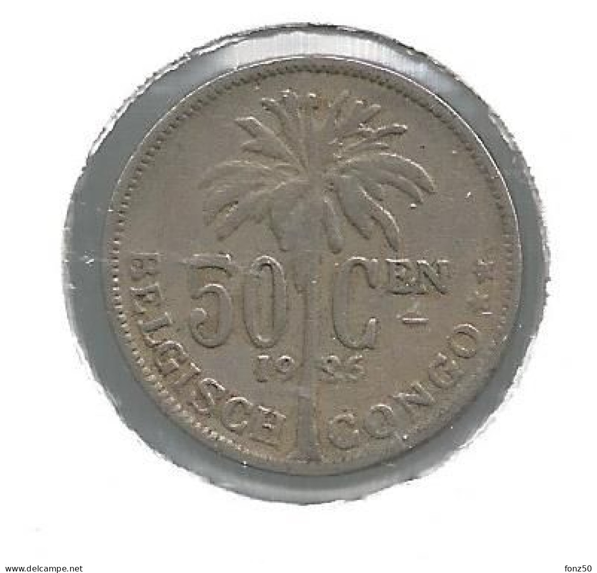CONGO - ALBERT II * 50 Centiem 1926 Vlaams * Nr 12654 - 1910-1934: Albert I.