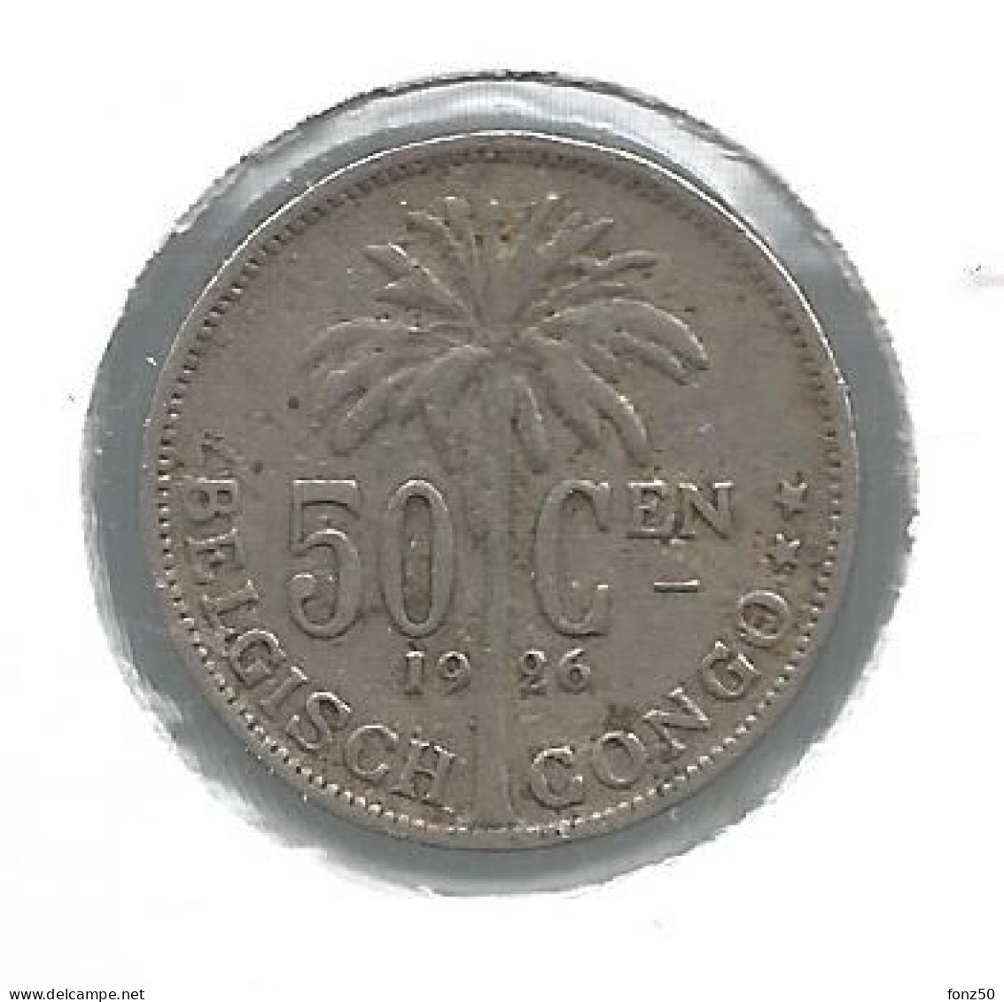 CONGO - ALBERT II * 50 Centiem 1926 Vlaams * Nr 12656 - 1910-1934: Alberto I