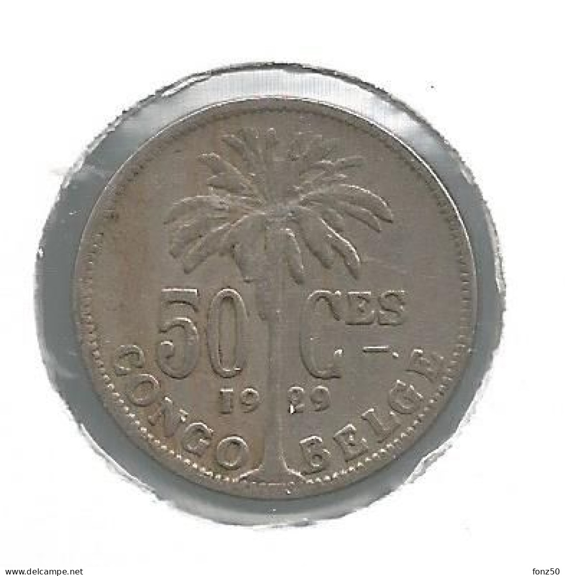 CONGO - ALBERT II * 50 Centiem 1929 Frans * Nr 12663 - 1910-1934: Albert I.