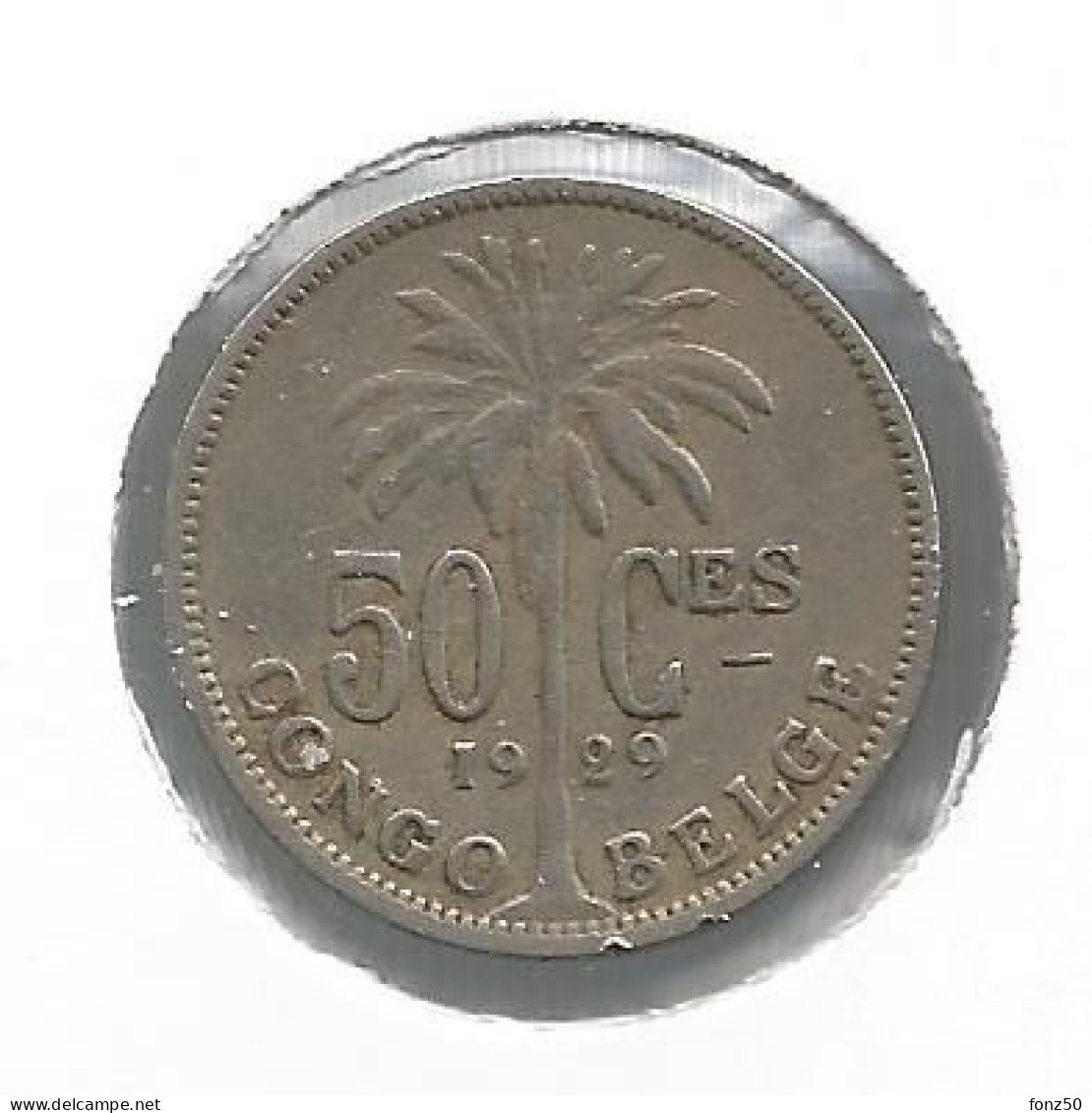 CONGO - ALBERT II * 50 Centiem 1929 Frans * Nr 12665 - 1910-1934: Albert I