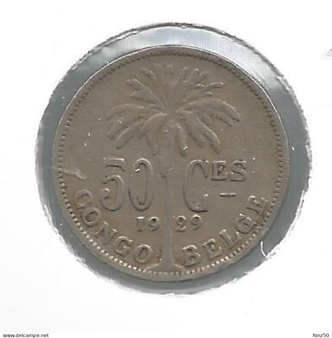 CONGO - ALBERT II * 50 Centiem 1929 Frans * Nr 12666 - 1910-1934: Alberto I