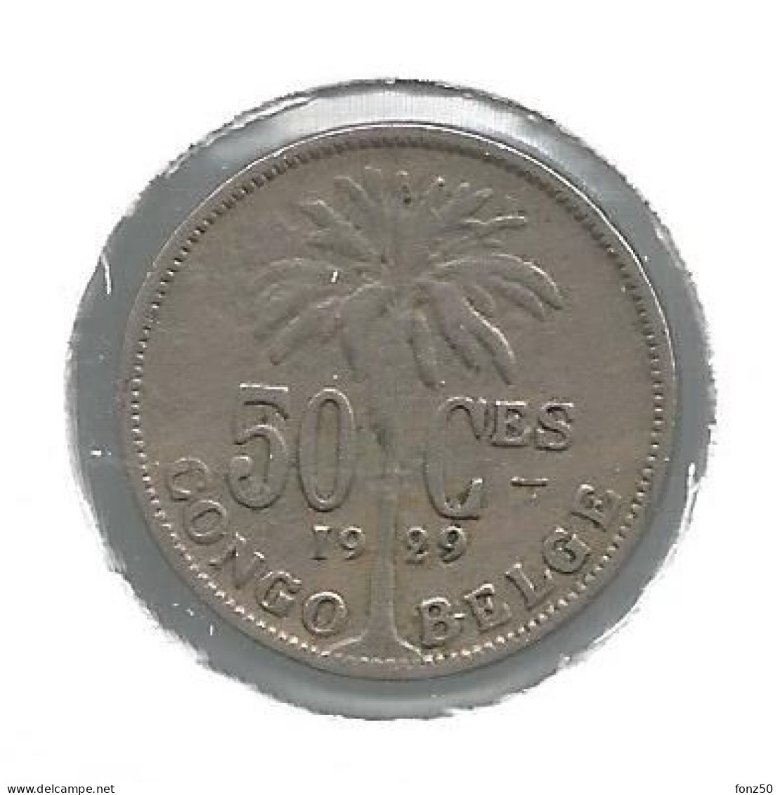 CONGO - ALBERT II * 50 Centiem 1929 Frans * Nr 12667 - 1910-1934: Albert I.