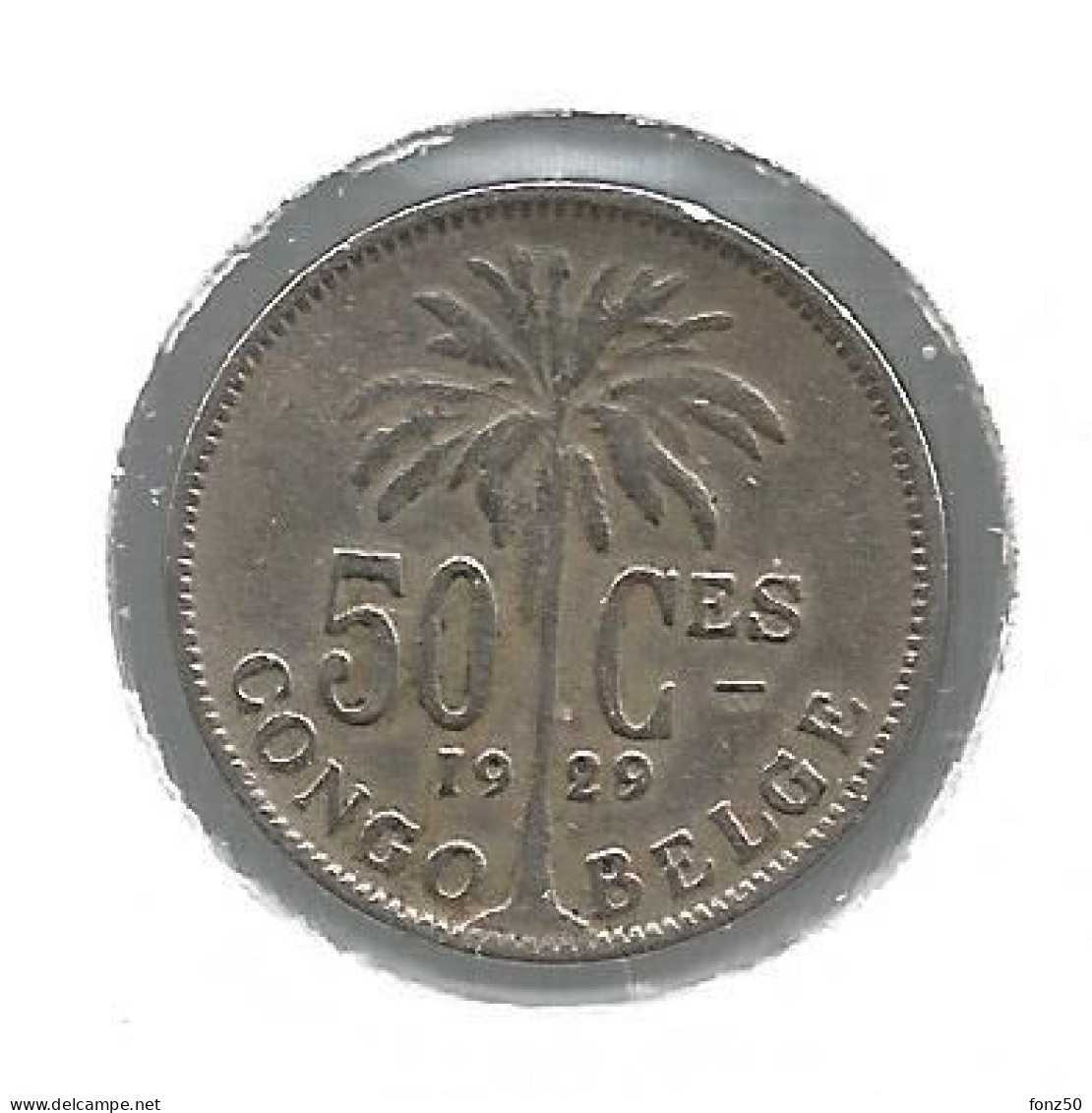 CONGO - ALBERT II * 50 Centiem 1929 Frans * Nr 12668 - 1910-1934: Albert I.