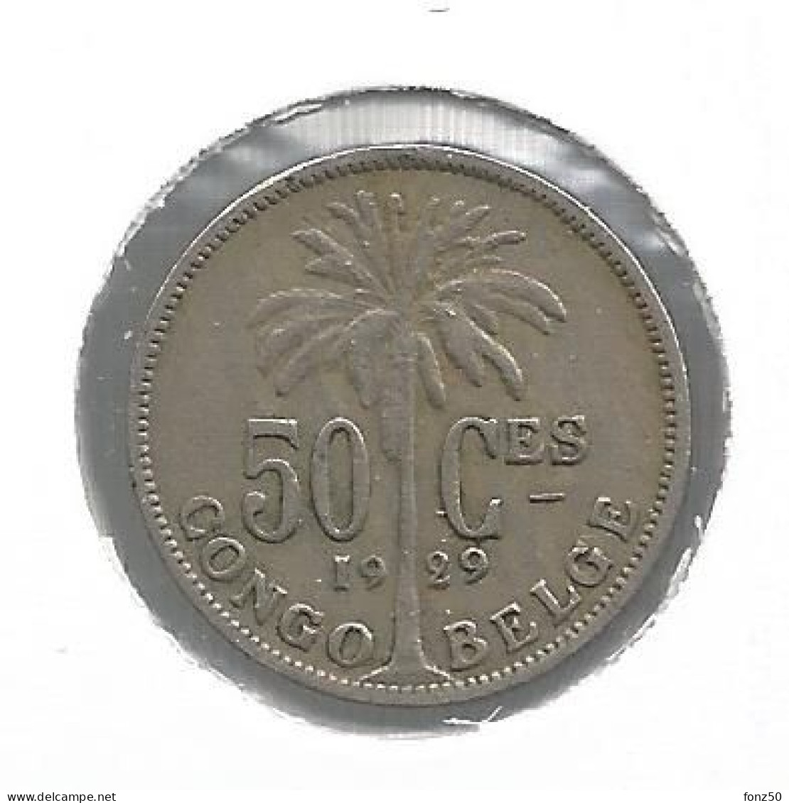 CONGO - ALBERT II * 50 Centiem 1929 Frans * Nr 12669 - 1910-1934: Albert I