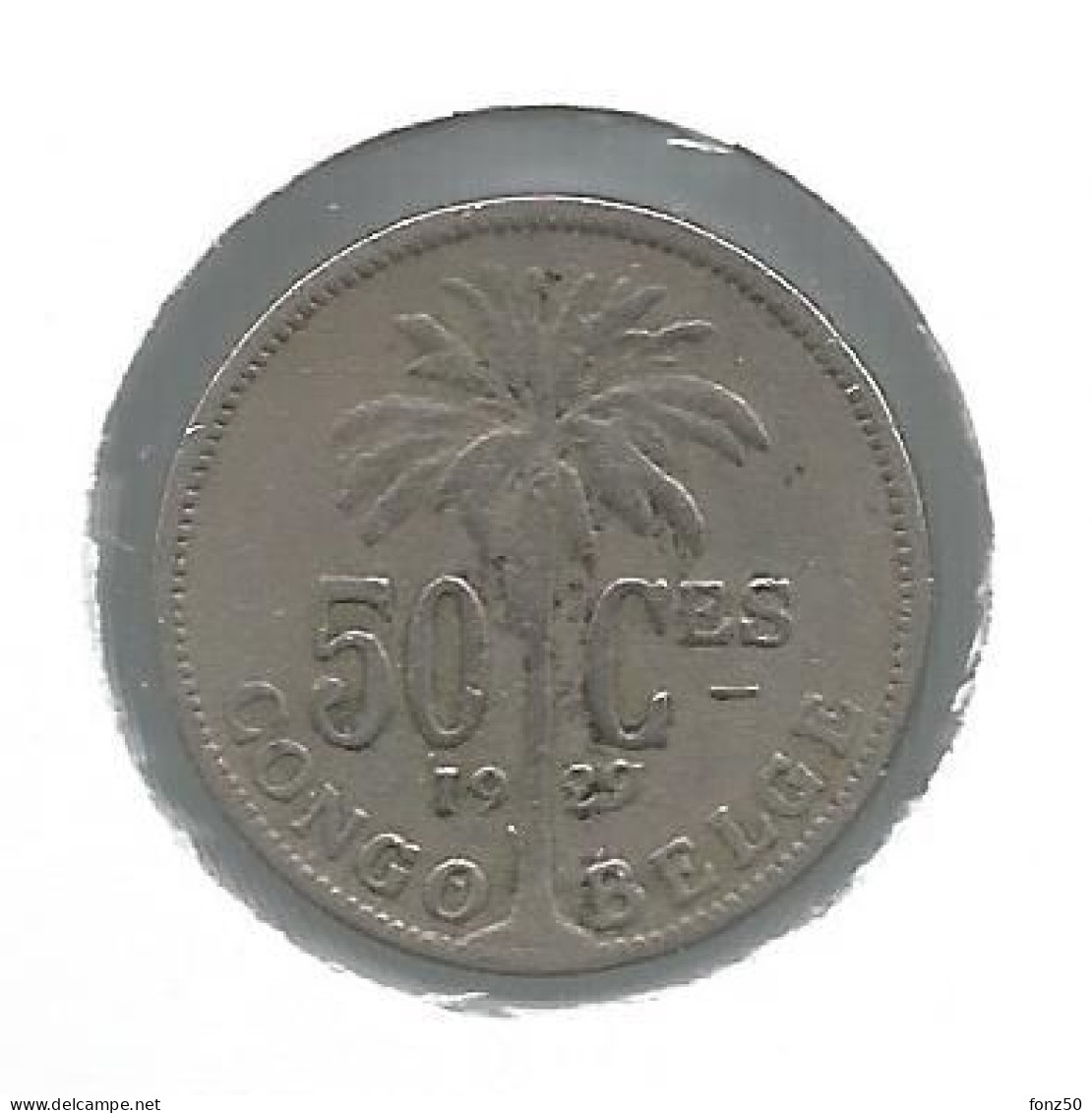 CONGO - ALBERT II * 50 Centiem 1929 Frans * 29 Over 27 * Nr 12670 - 1910-1934: Albert I