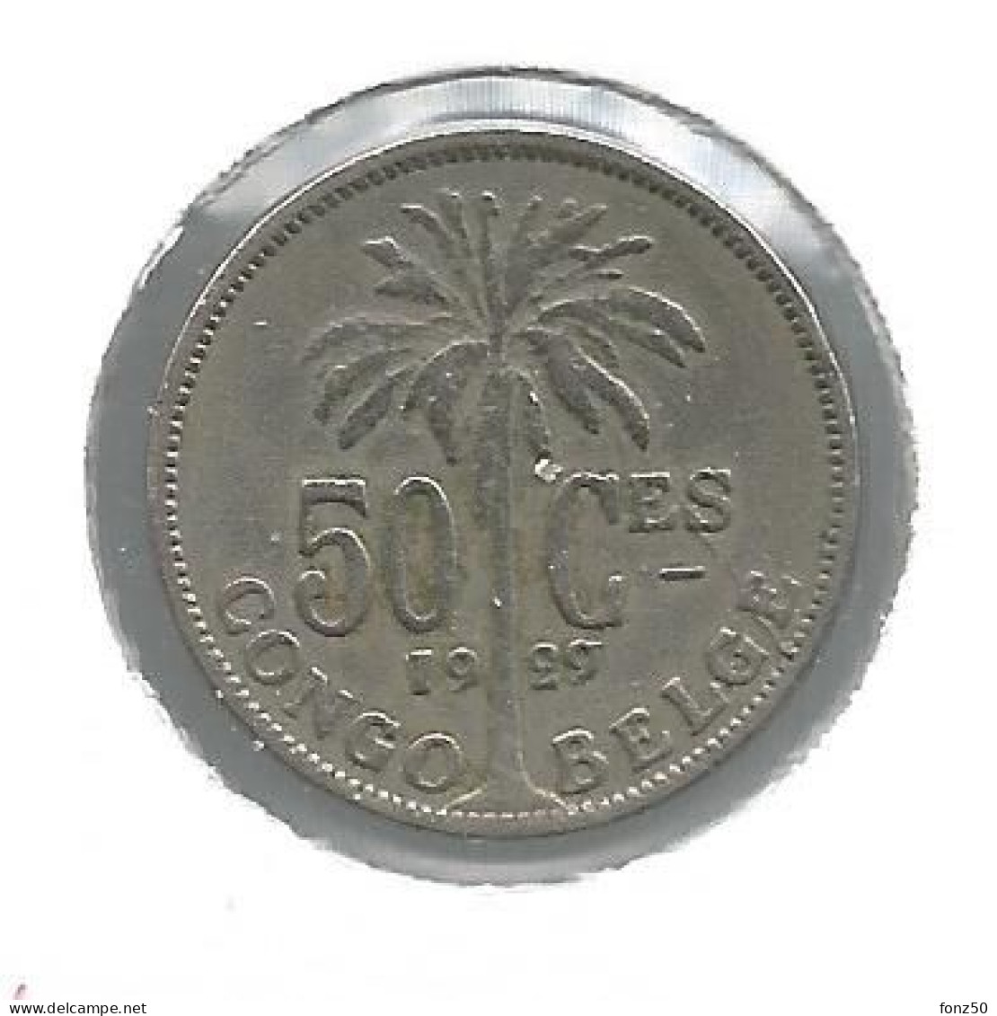 CONGO - ALBERT II * 50 Centiem 1929 Frans * 29 Over 27 * Nr 12671 - 1910-1934: Alberto I
